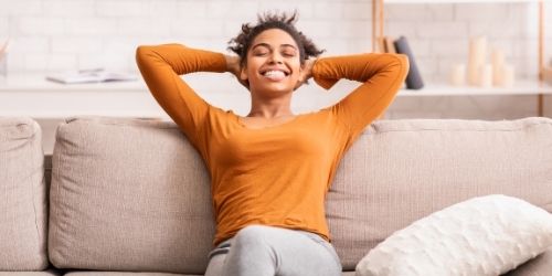 happy woman financial freedom
